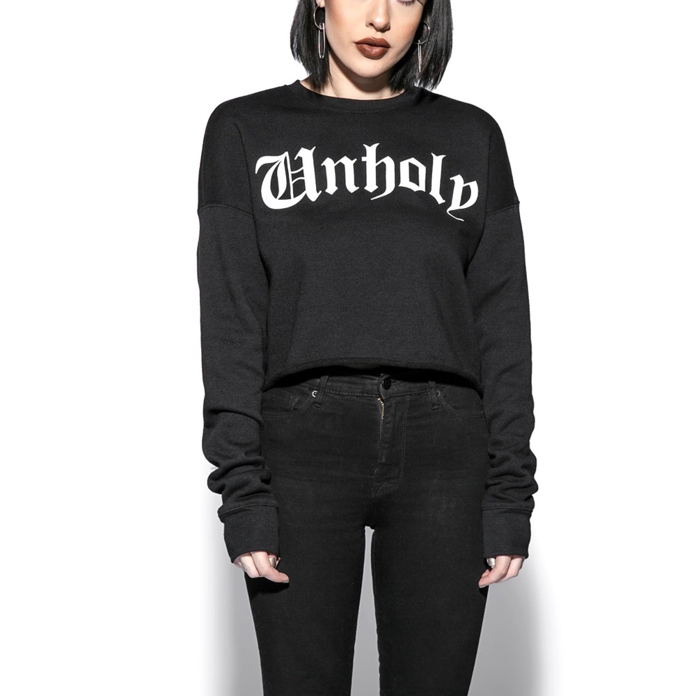 BlackCraft Clothing ‘Unholy’ cropped sweater woman’s MEDIUM